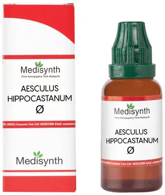 Medisynth Aesculus Hippocastanum Q bottle of 30 ml mother tincture