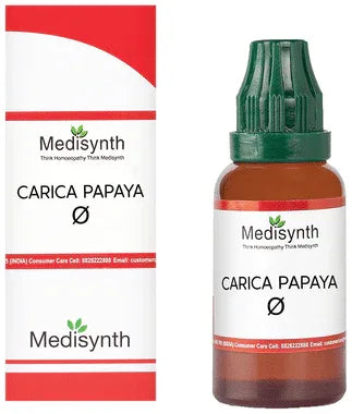 Medisynth Carica Papaya Q bottle of 30 ml mother tincture