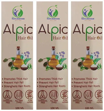 Amrit Navjeevan Alpic Hair Oil (100ml Each) Bottle combo pack of 2 bottles