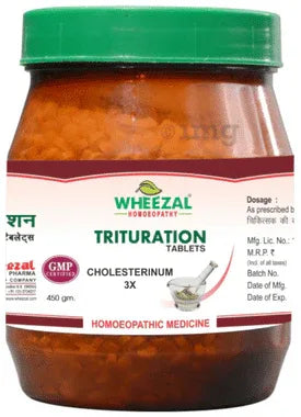 Wheezal Cholesterinum Trituration Tablet 3X jar of 450 gm trituration tablet