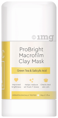 VLCC Clinic Pro Bright Macrofilm Clay Mask roll-on bottle of 50 gm face pack