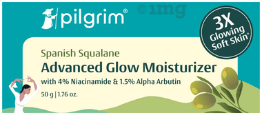 Pilgrim Squalane Glow Advanced Glow Moisturiser jar of 50 gm moisturiser