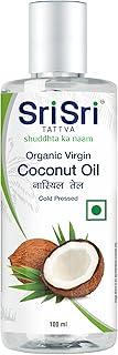 Sri Sri Tattva Organic Virgin Coconut Oil, 100ml - Cold Pressed, Natural, Pure Coconut Oil for Healthy Hair and Skin Care - Suitable for Cooking