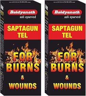 Baidyanath Saptgun Tail – 50ml (Pack of 2) | With Haritaki, Amla, Neem, Eucalyptus & Camphor | For Skin Care, Burns & Wounds