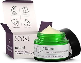 XYST Retinol Night Cream For Wrinkles & Anti-Aging | Lightweight Cream for Age Spots, Fine Lines and Skin Firmness | For Women & Men | For All Skin Types | 50g