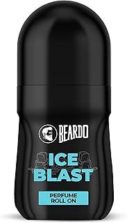 Beardo Ice Blast Perfume Roll-On, 50ml for Men | Long-Lasting Menthol Freshness with Musk & Woody Notes | Perfumed Antiperspirant for Odour Protection | No Sweat, Cooling Effect, All-Day Freshness