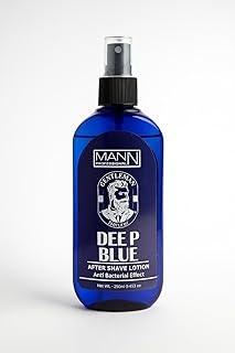 MANN Professional Deep Blue After Shave Lotion – Gentleman Natural Formula – Antibacterial & Cooling Post-Shave Care for Men – Soothes Irritation & Refreshes Skin – 250ml