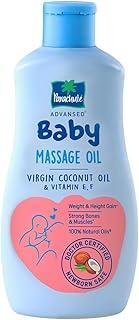 Parachute Advansed Baby Massage Oil for New Born| 100% Virgin Coconut Oil | Clinically Proven for Better Growth| Vitamin E & F| 200 Ml
