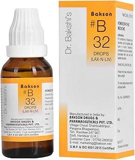 Dr. Bakshi's BAKSON'S HOMOEOPATHY # B 32 Lax-N-Liv Drops (30 ml)