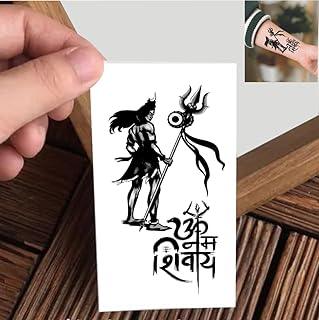 VANVATI Lord Shiva With Om Namah Shivay Temporary Tattoo Sticker For Male And Female Tattoo Sticker