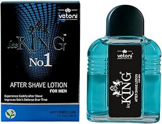 .Vetoni Ice King No. 1 Blue Shaving Lotion Aftershave for Men - Menthol Cooling Relief & Aqua Hydration Boost for Fresh and Smooth Skin | (200ml), Pack of 2.