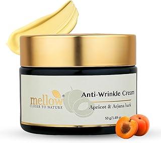 Mellow Herbal Anti-Wrinkle Face Cream with Babachi Ark & Arjuna Bark | Ayurvedic Anti-Aging Moisturizer | Hydrating, Firming & Wrinkle-Reducing Formula | Paraben-Free & Ayush Certified | 50gm