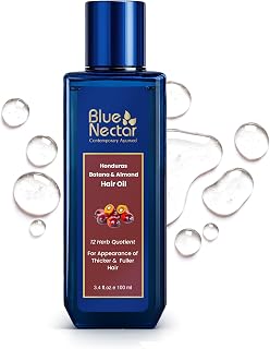 Blue Nectar Raw Batana Oil for Hair Growth Organic | 100% Pure Blend of Batana Hair Oil from Honduras for Thicker & Fuller