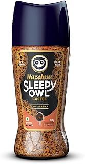 Sleepy Owl Hazelnut Premium Instant Coffee | 100% Arabica | Makes 50 Cups | Microground Technology | Ready in Seconds | 100g