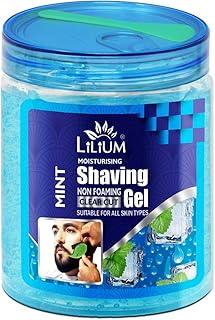 Lilium Non Foaming Mint Shaving Gel 500ml | Clear Cut & Moisturizing | Foam-Free Formula, Effective Shaving & Gentle on Skin | 100% Vegan & Suitable For All Skin Types