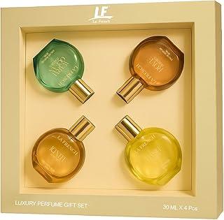 La French Luxury Perfume Gift Set for Men – Long Lasting Fragrance – 4 x 30ml Eau de Parfum – Citrus, Fruity, Geranium & Lemon Notes – Premium Scent Collection for Him