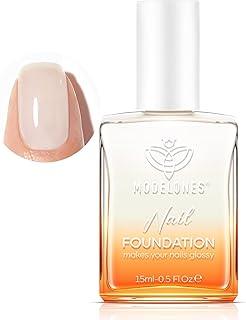 Modelones 15ml Nail Natural Concealer Foundation Polish Air Dry from BELLE GAGA Nail Growth Polish for Damaged Nails Imperfection Masking Gifts for Women (Pearl White)