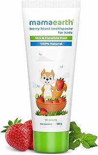 Mamaearth 100% Natural Berry Blast Kids Plaque Removal Toothpaste 50 Gm, Fluoride Free, SLS Free, No Artificial Flavours, Best for baby