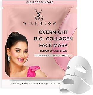 WILDGLOW Korean Glass Skin Bio-Collagen Overnight Face Mask for Deep Hydration, Pigmentation, Anti-Aging & Pore Minimizing | Hyaluronic Acid, Niacinamide, Vitamin E & Centella | Pack of 1