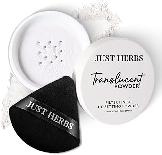 Just Herbs HD Makeup Setting Powder with Sandalwood & Rice Starch (Translucent, 15 g) (Pack of 3)