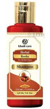 Khadi Care Herbal Reetha Shampoo bottle of 210 ml shampoo