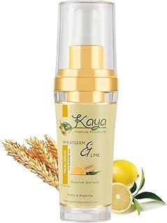 Kaya Herbal Product Wheatgerm & Lime Facial Serum For Blemished Skin – Help To Reduces Discolouration, Lightens & Brightens The Complexion | Youthful & Bright Skin – Skin Serum For Men & Women 30 Ml