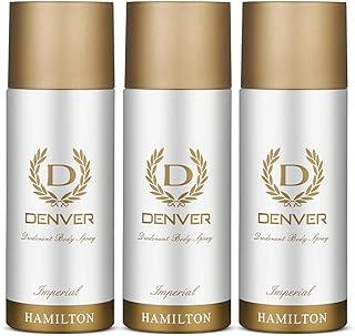 DENVER Hamilton Imperial Deo- 165ML Each (Pack of 3) | Long Lasting Deodorant Body Spray for Men