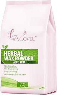 VLOVEU Wax Powder for Hair Removal for Women - 120 gm (Pack of 1) | Hair Removal Powder with Aloevera | Painless Herbal Wax Powder, All Skin Types Hands, Legs, Underarms, Bikini & Intimate Area