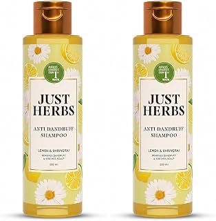 Just Herbs Ayurvedic Anti-Dandruff Shampoo For Strong & Bouncy Hair For Men & Women- Sls & Paraben Free- 200 ml
