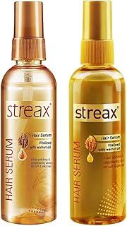 Streax Hair Serum-200 ml Vitalized with Walnut Oil, For Hair Smoothening & Shine, For Dry & Frizzy Hair Hair Serum for Women & Men | Contains Walnut Oil | Instant Shine & Smoothnes