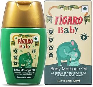Figaro Baby Massage Oil With Goodness Of Natural Olive Oil Enriched With Vitamin E, Dermatologically Tested, 100 Ml