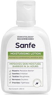 Sanfe Moisturising Lotion | Improves skin moisture barrier in 24 hours | For normal to combination, sensitive skin | Cetaphil Moisturizer With Niacinamide,Panthenol|Non-Greasy,Won'T Clog Pores|Dermatologist Recommended| Paraben,Sulphate Free