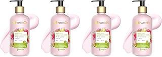 Fabessentials Rose Tulsi Hand & Body Lotion | infused with Shea Butter | Moisturises & Softens Rough Skin Hand & Nail Cuticles - 300 ml (Pack of 4) - Total: 1200ml