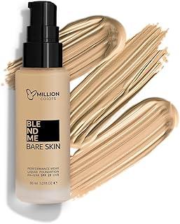 Million Colors Foundation for Face Makeup | Liquid Foundation for Oily and Dry Skin | Lightweight Matte Finish with SPF 20 | Waterproof Long-Lasting Makeup | All Skin Types | Natural Buff 01, 30ml