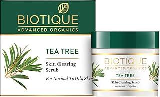 Biotique Tea Tree Skin Clearing Face Scrub for Normal to Oily Skin, 50g