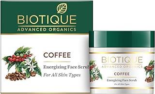 Biotique Coffee Energizing Face Scrub for All Skin Types,50 Gm | Deep Exfoliation, Removes Blackheads & Whiteheads, De-Tan | Paraben & SLS Free