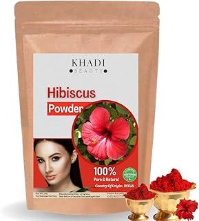 Khadi Beauty Hibiscus Flower Powder for Hair Conditioning, 100g, Pure Natural Herbal Supplement for Skin, Nails, Acne Scars, Eczema, Athlete's Foot, Weight Loss