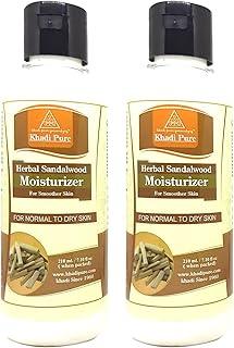 Khadi Pure Herbal Sandalwood Moisturizer, 210 ml (Pack of 2)