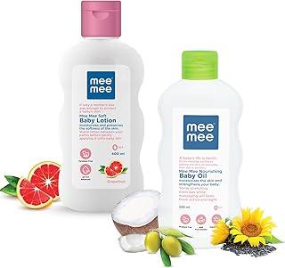 Mee Mee Baby Oil with Fruit Extracts/Moisturising Baby Lotion with Fruit Extracts (Baby Oil-500ml + Baby Lotion-400ml)
