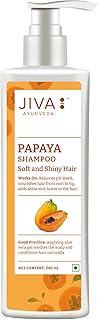 Jiva Papaya Shampoo - 200 ml - Pack of 1 - For All Hair Types, Regulates Sebum Production, Nourishes Hair Roots For Long Smooth Hair