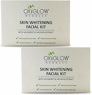 OxyGlow Herbals Skin Whitening Facial Kit|Reducing Spots & Marks|Controls Excess Oil|Nourishing & Rejuvenates Skin| 60Grams (Pack of 2, 60 Grams)