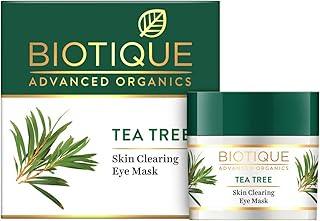 Biotique Tea Tree Skin Clearing Eye Mask, Green, 15 g