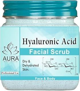 aura radiance professional hyaluronic facial scrub for dry and dehydrated skin face and body 380gm