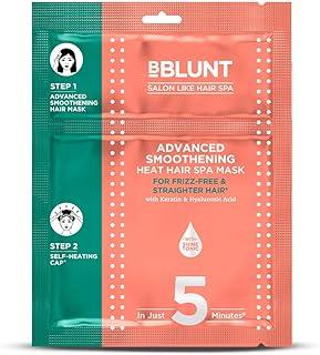 BBLUNT Advanced Smoothening Heat Hair Spa Mask With Keratin & Hyaluronic Acid - 70 Grams | Makes Hair Frizz-Free & Straighter| Deeply Nourishes | Adds Spectacular Shine | For Unisex