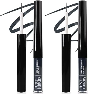 Just Herbs Eyeliner Waterproof and Smudge Proof, Long Lasting Eyeliners 2.5g (Smoky Charcoal) Pack of 2