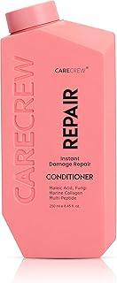 Carecrew Cosmetics Repair Conditioner for Instant Damage Repair 250 ml | with Marine Collagen & Multi Peptide – Deep Nourishing Treatment | Dry, Damaged Hair, Enhances Strength, Shine, & Smoothness ( pack of 1 )