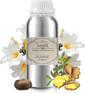 Ksma Jasmine Fragrance Creations with our Cosmetic Grade Jasmine Essential Fragrance oil the Luxurious Aroma of Freshly Blooming Jasmine Flowers |Premium Aluminium Bottle]100ml