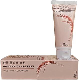 Korean Glass Skin Face Wash | Rice Water Cleanser with Aloe Vera, Oat Milk, Licorice & Calendula – For Glowing Skin, Acne, and Dark Spots – 50ml