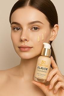 Colorflab Flavor Liquid Foundation, Anti-Pollution & Poreless, Full Coverage Blendable Waterpoof, Dustproof, for All Type of Skins, 18Hours Long-Stay, Compatible for Age 13 to 55 yrs, 8 Shades available, 25ml (CASHEW-03, 25 ML)