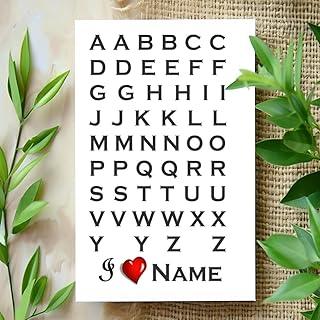 Komstec Alphabet A To Z Tattoo Temporary Tattoo Sticker For Male And Female Tattoo Sticker